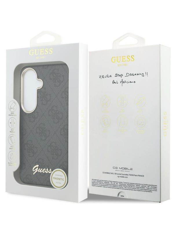 GUESS futerał do SAMSUNG S26 GUHMS26S5P4FWMSK (4G Script MagSafe) czarny