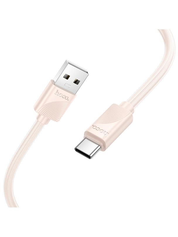 Kabel USB A do USB C Hoco 3A 1 m  X114 różowy