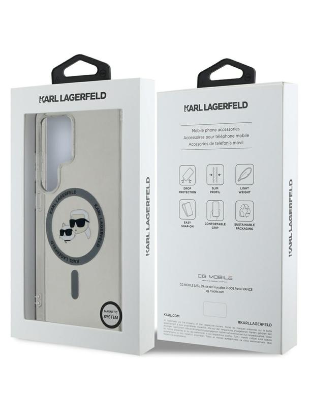 KARL LAGERFELD futerał do SAMSUNG S25 Ultra KLHMS25LHLSKCK (Magnetic IML Metal KC Heads) czarny