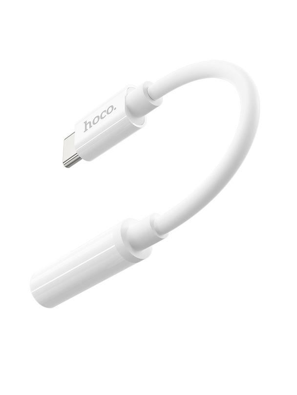 Adapter AUX USB C do Jack 3,5 mm Hoco LS30 biały
