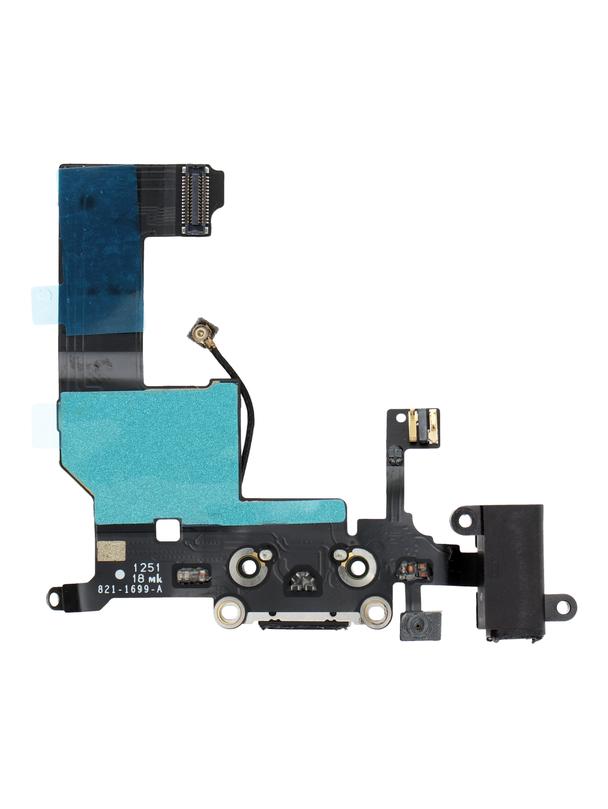 Taśma do iPhone 5 ze złączem ładowania czarny