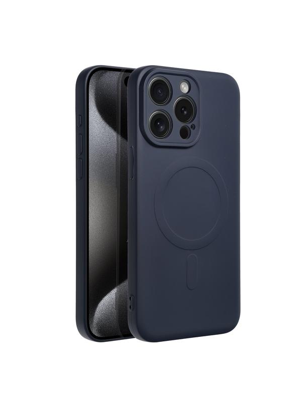 Futerał SILICONE MAG COVER kompatybilny z MagSafe do IPHONE 16 Pro tytanowy niebieski