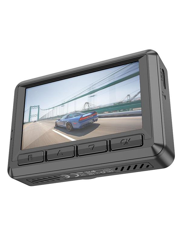 Kamera samochodowa Hoco z wyświetlaczem 2,45" 1080P/30fps + kamera tylna 720P/25fps DV3 czarna