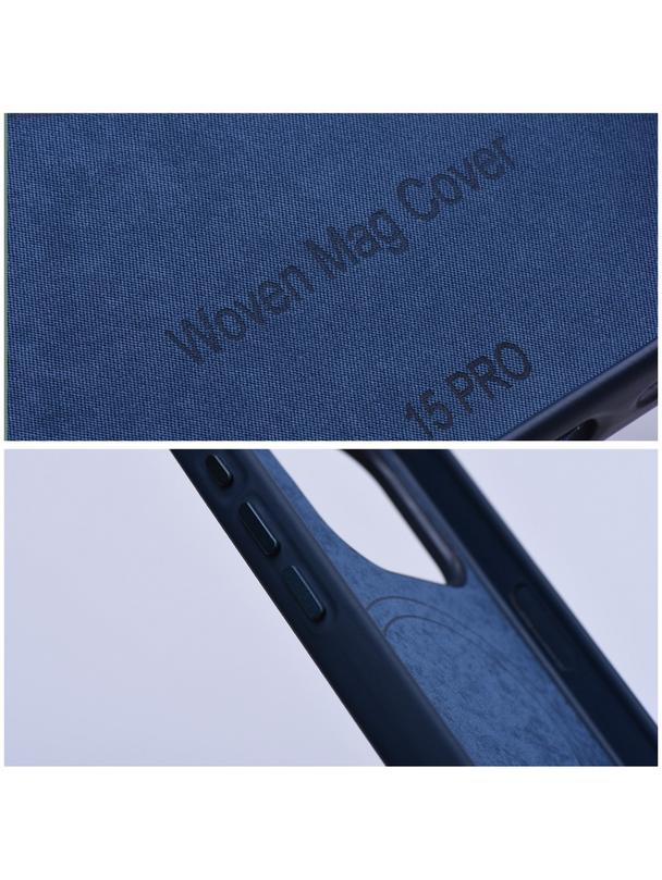 Futerał WOVEN MAG COVER kompatybilny z MagSafe do IPHONE 13 Pro Max niebieski