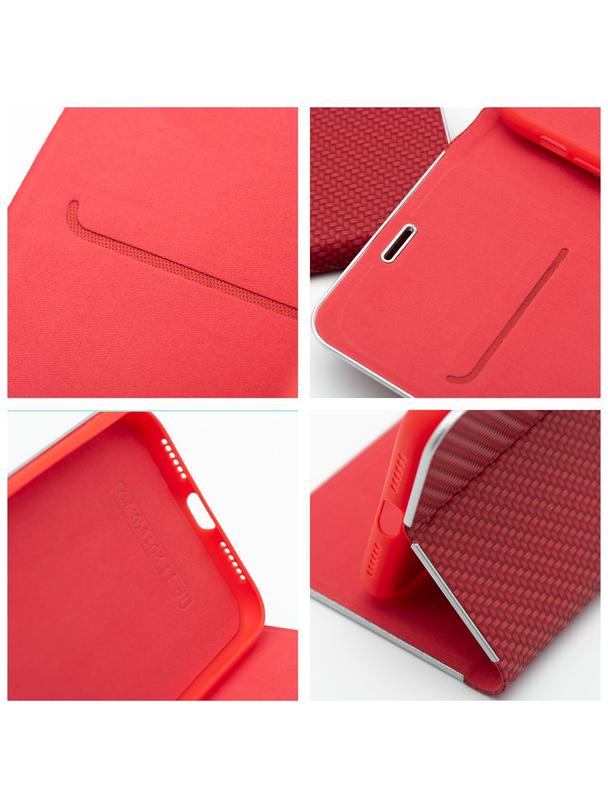 Kabura LUNA Book Carbon do SAMSUNG A17 czerwony