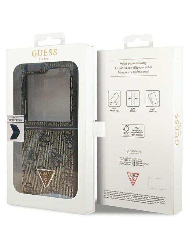 GUESS futerał do SAMSUNG Z Flip 5 GUHCZF5P4TDPW (4G Triangle Strass) brązowy