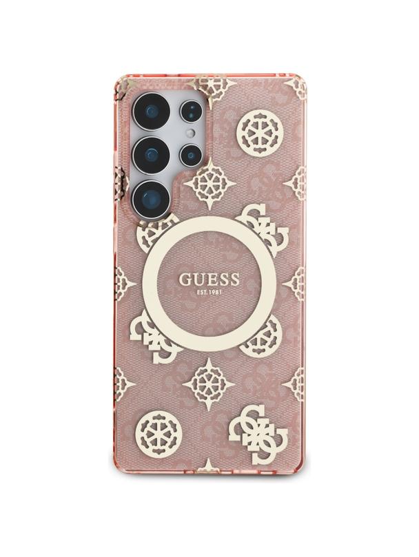 GUESS futerał do SAMSUNG S25 Ultra GUHMS25LH4PYEEP (Magnetic IML Peony on 4G Background) różowy