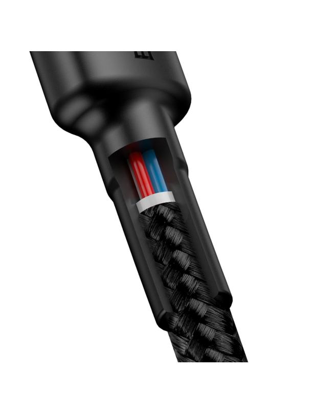 Kabel USB C do USB C Baseus 3A 1 m  CATKLF-G91 czerwono-czarny