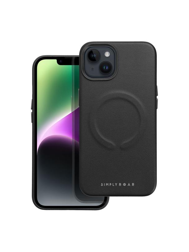 ROAR futerał LEATHER MAG kompatybilny z MagSafe do IPHONE 12 Pro Czarny