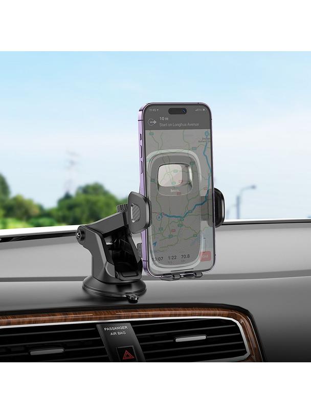 Uchwyt na telefon do samochodu uniwersalny Hoco do szyby / deski H15 czarny