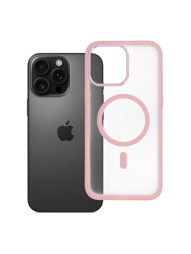 Futerał do iPhone 16 PRO MAX Flexline Mag Cover zgodny z MagSafe różowy