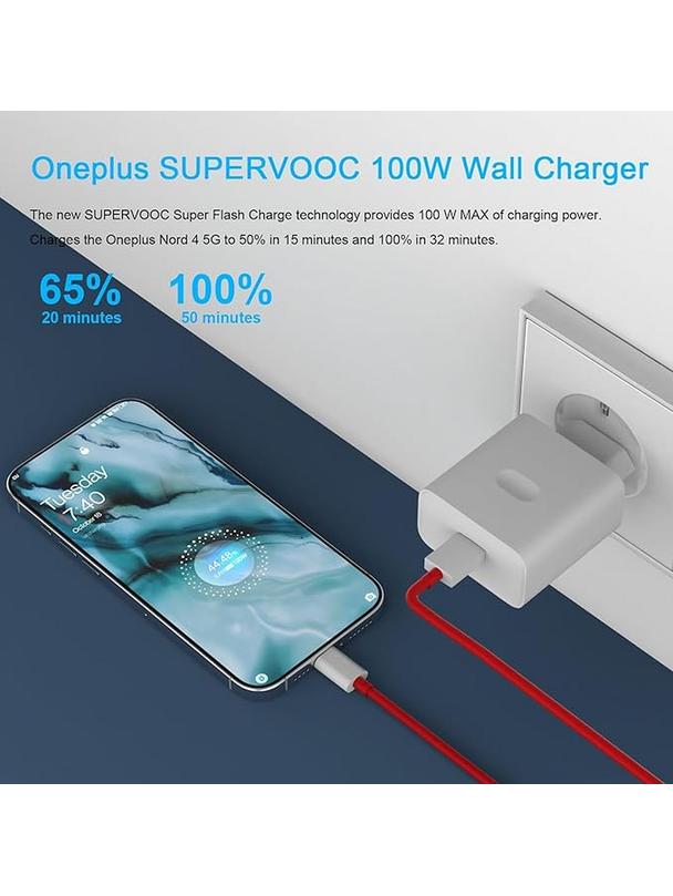 Oryginalna Ładowarka Sieciowa OnePlus Power Charger VCBAOBEH 100W Power Adapter bulk