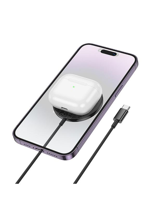 Ładowarka indukcyjna Hoco 2A 15W zgodna z MagSafe z wyświetlaczem CW61 czarna