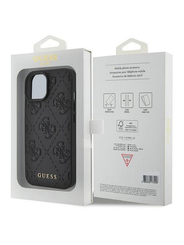 GUESS futerał do IPHONE 15 GUHCP15SP4EPMK (Quilted 4G Classic) czarny