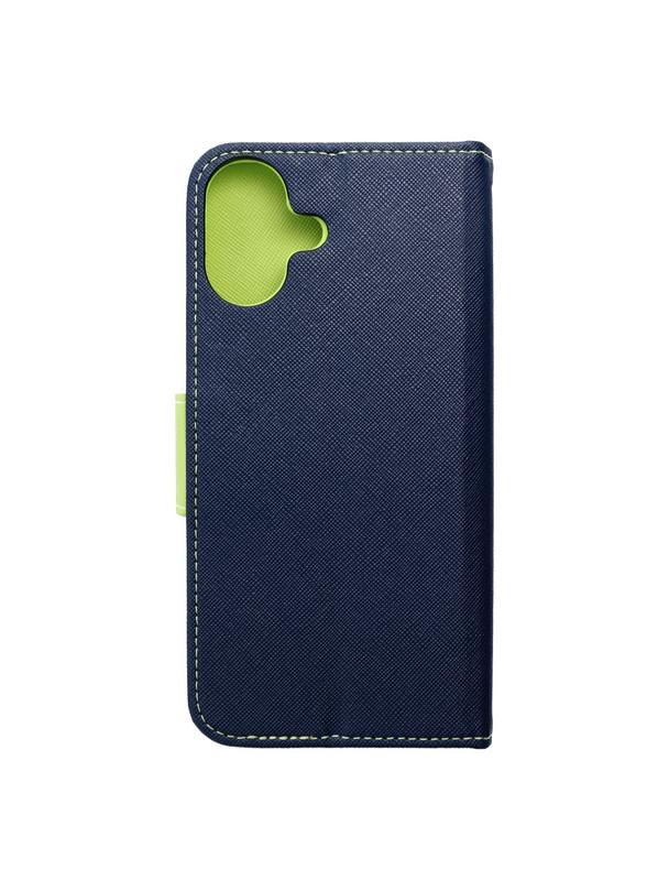 Kabura do IPHONE 16 Plus Fancy Book granatowo limonkowy