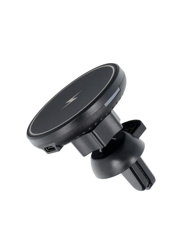 Uchwyt samochodowy magnetyczny do kratki z ładowaniem indukcyjnym kompatybilny z MagSafe 15W D7 czarny