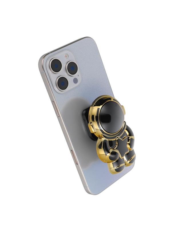 Stojak na telefon ASTRONAUTA - naklejany - czarny