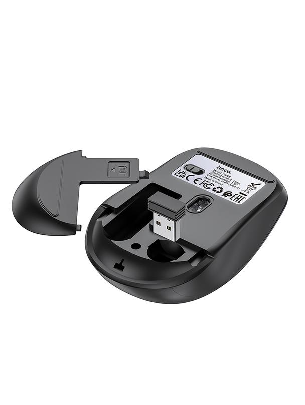 Myszka bezprzewodowa Hoco 2.4G 1600 dpi GM28 czarno szara
