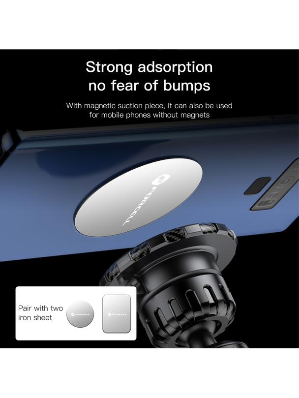 Uchwyt na telefon do samochodu magnetyczny Forcell F-Grip MagElite do kratki czarny