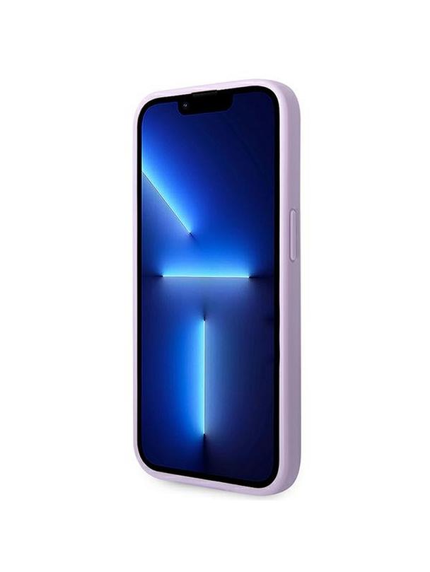 GUESS futerał do IPHONE 14 Pro GUHCP14LPSASBPU (Saffiano With Metal Logo) fioletowy