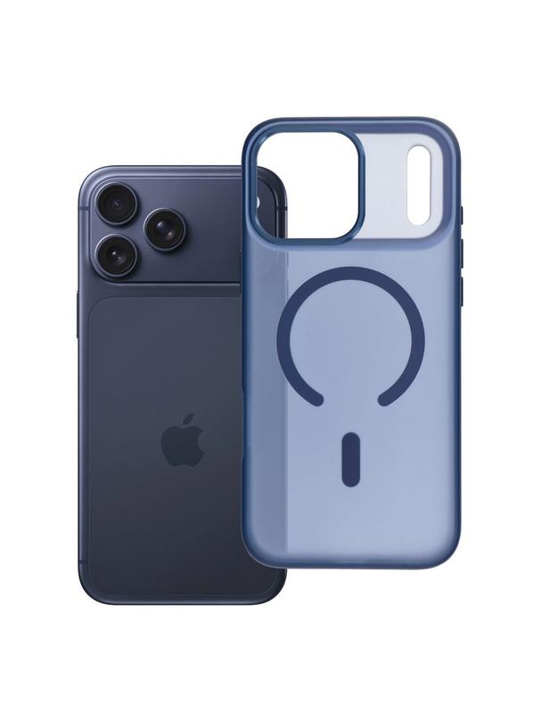 Futerał do iPhone 17 PRO MAX Flexline Mag Cover zgodny z MagSafe granatowy