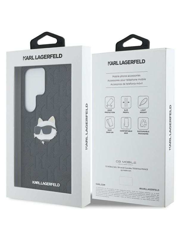 KARL LAGERFELD futerał do SAMSUNG S25 Ultra KLHCS25LPGKLCHPK (PU Monogram Choupette Head Pin) czarny