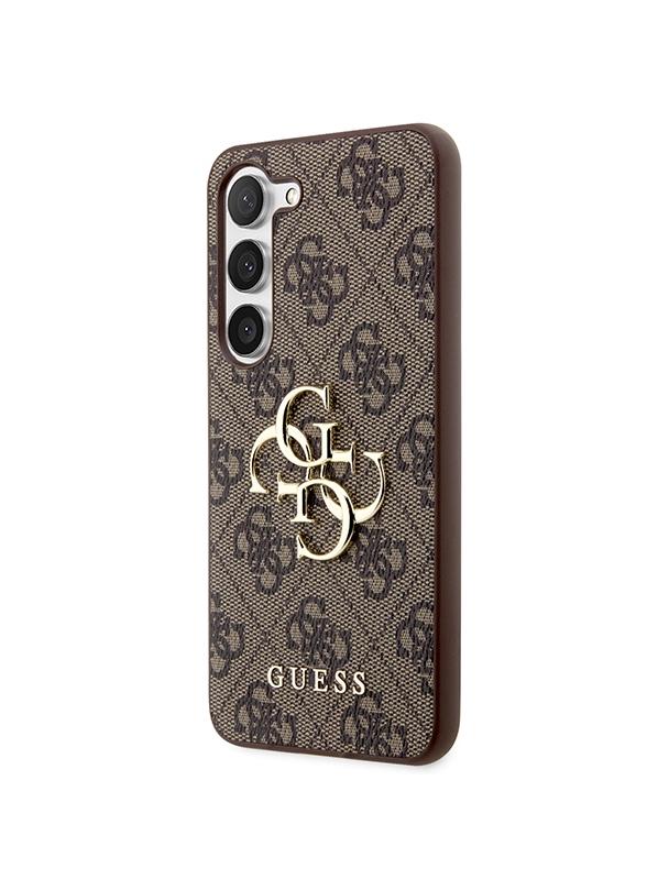 GUESS futerał do SAMSUNG S24 GUHCS24S4GMGBR (Leather 4G Metal Logo) brązowy