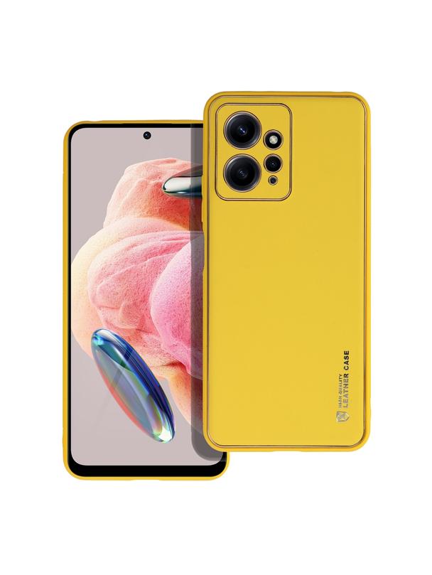 Futerał LEATHER CASE skórzany do XIAOMI Redmi Note 12 4G żółty