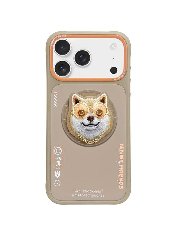 NIMMY futerał GLASSES COOL DOG kompatybilny z MagSafe do IPHONE 17 Pro Max beżowy