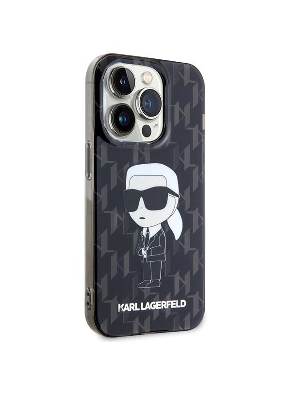 KARL LAGERFELD futerał do IPHONE 15 Pro Max KLHCP15XHNKMKLK (Ikonik Monogram) czarny