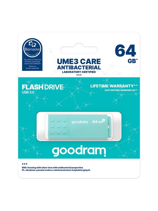 GOODRAM pendrive UME3 64GB USB3.2 (Biomaster protected)