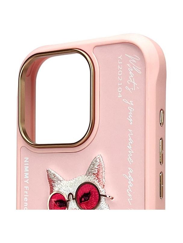NIMMY futerał GLASSES COOL CAT do IPHONE 16 Pro różowy