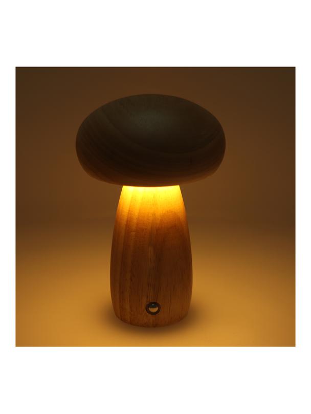 Lampka nocna GRZYBEK Art Deco jasne drewno MTWTHN