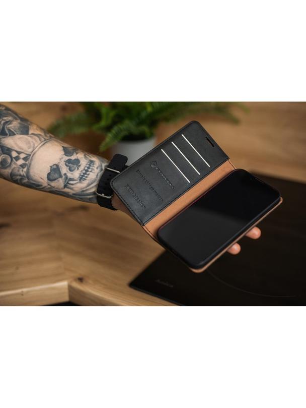 Pokrowiec na iPhone 16 Forcell F-Protect RFID Blocker Book czarny