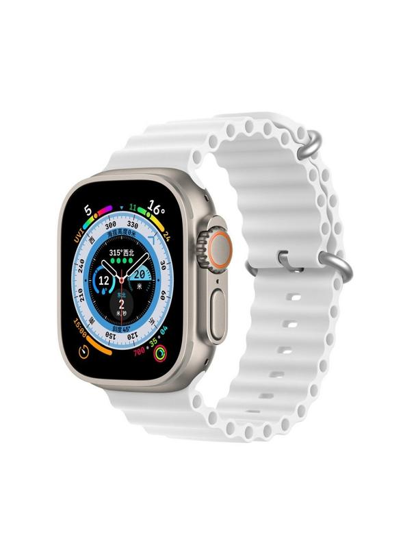 DUX DUCIS pasek OCEAN WAVE silikonowy do Apple Watch 42 / 44 / 45 mm biały