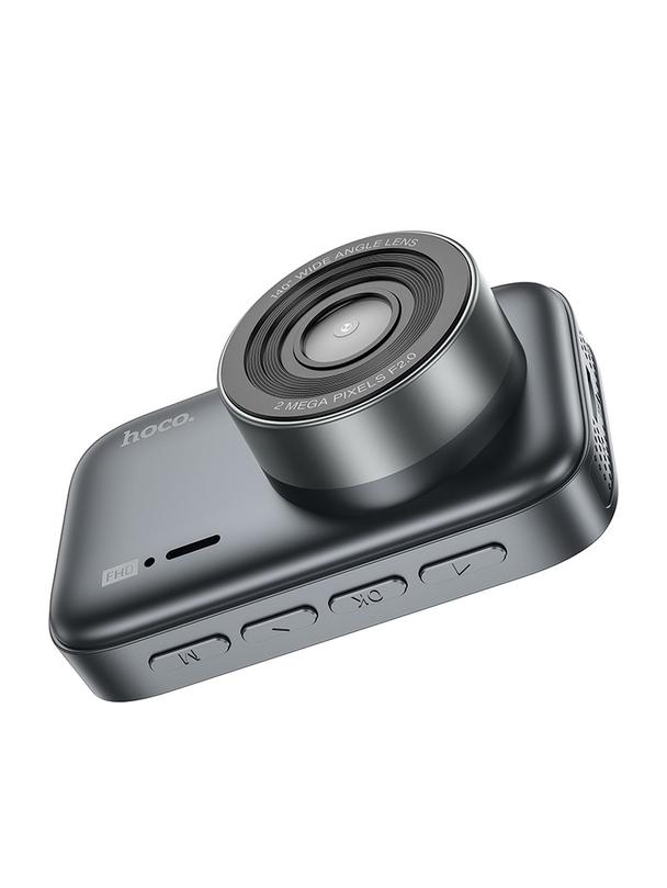 Kamera samochodowa Hoco z wyświetlaczem 3" 1080P/30fps + kamera tylna 720P/25fps DV6  stalowo szara