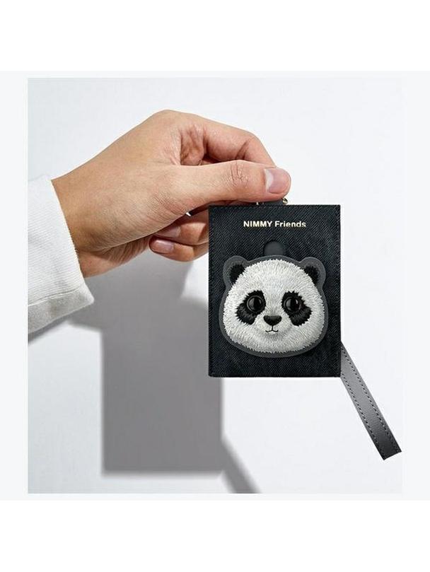 NIMMY portfel na karty BIG EYED PET 2.0 Panda czarny