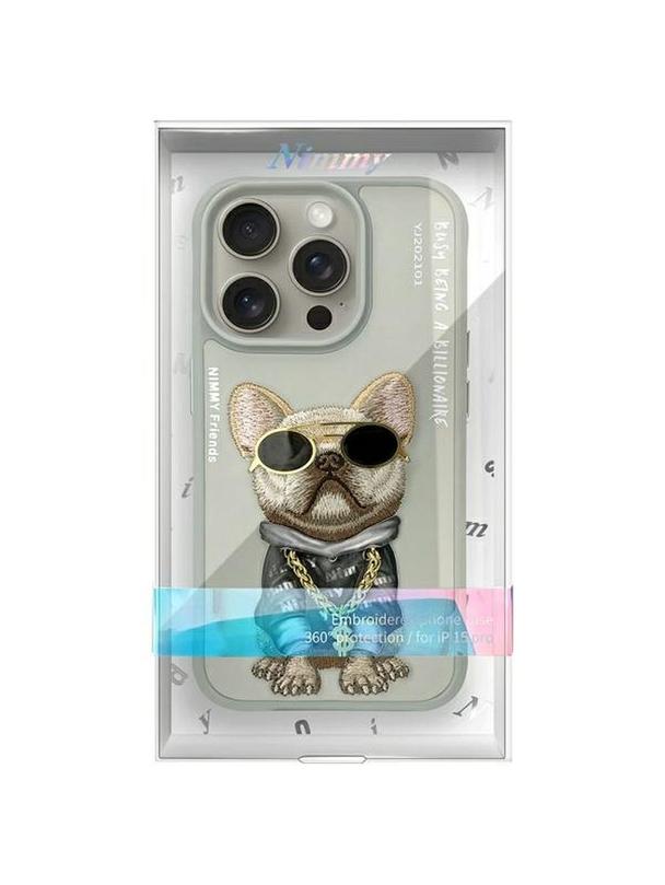 NIMMY futerał GLASSES COOL DOG do IPHONE 15 Pro szary