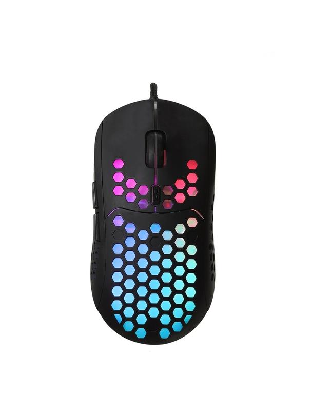 ART myszka komputerowa przewodowa USB A 6400 dpi podświetlana AM-99 czarna