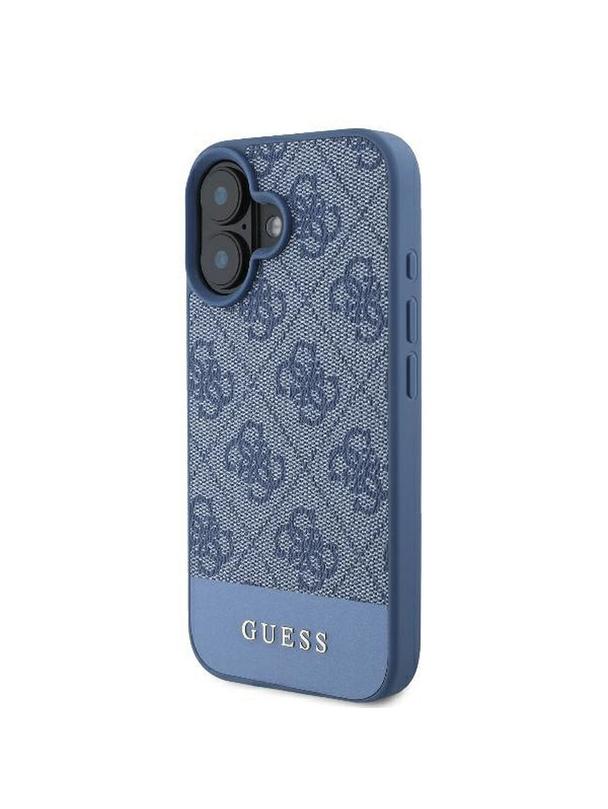 GUESS futerał do IPHONE 16 GUHCP16SG4GLBL (4G PU Bottom Stripe) niebieski