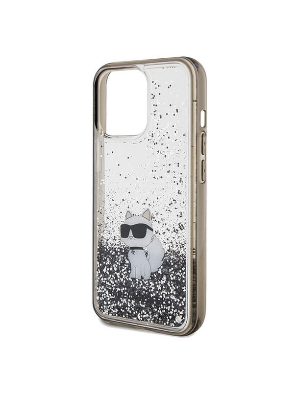 KARL LAGERFELD futerał do IPHONE 13 Pro Max KLHCP13XLKCNSK (Liquid Glitter C) transparentny