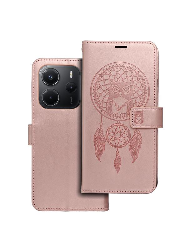 Kabura MEZZO Book do XIAOMI Redmi Note 14 5G łapacz snów złoty róż