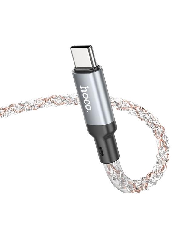 Kabel USB A do USB C Hoco 3A 1 m U112 szary