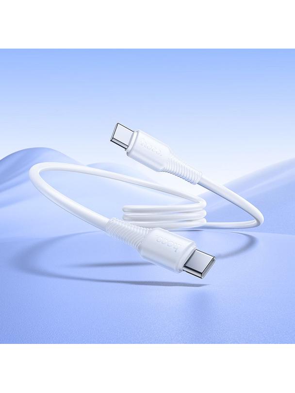 Kabel USB C do USB C Hoco 3A 60W 1 m X120 biały