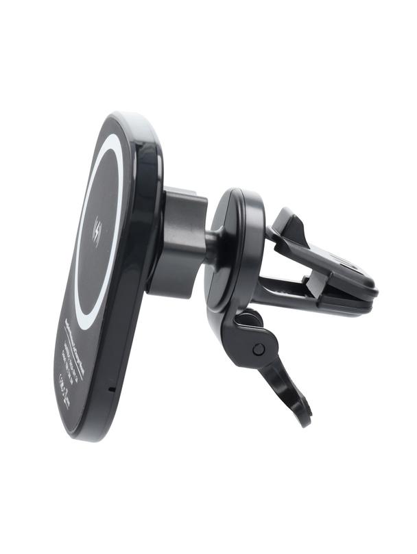 Uchwyt samochodowy magnetyczny do kratki z ładowaniem indukcyjnym kompatybilny z MagSafe 15W D10 czarny