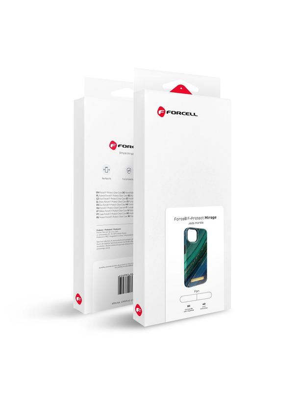 Etui na iPhone 14 Forcell F-Protect Mirage zgodny z MagSafe jade marble