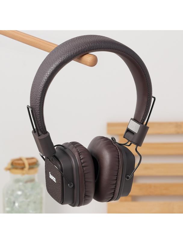 Słuchawki bezprzewodowe nauszne Hoco W56 brązowe