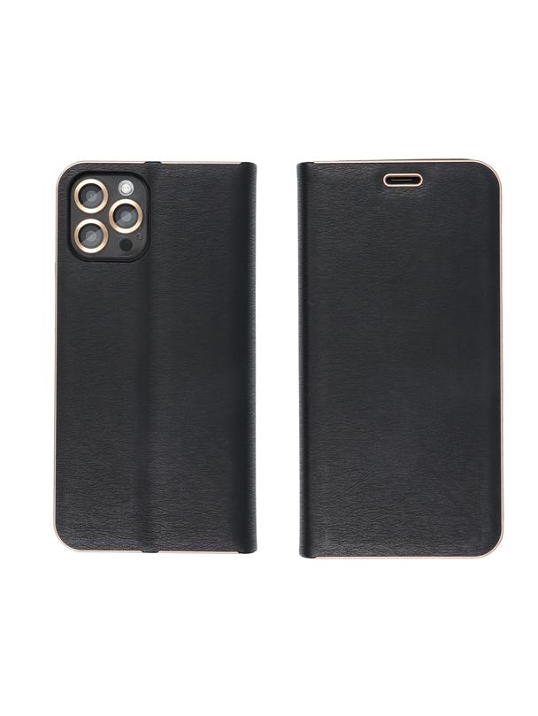 Kabura LUNA Book Gold do SAMSUNG S25 FE czarny