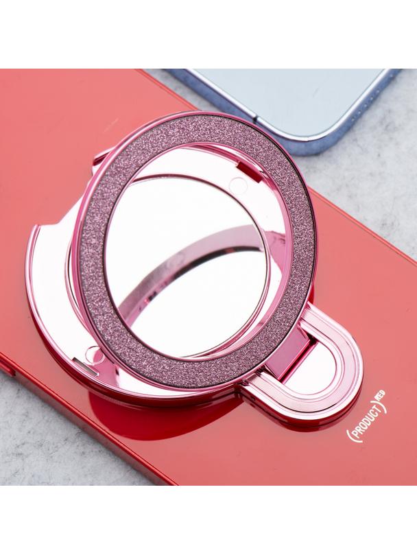 Stojak na telefon CIRCLE MIRROR - naklejany - różowy