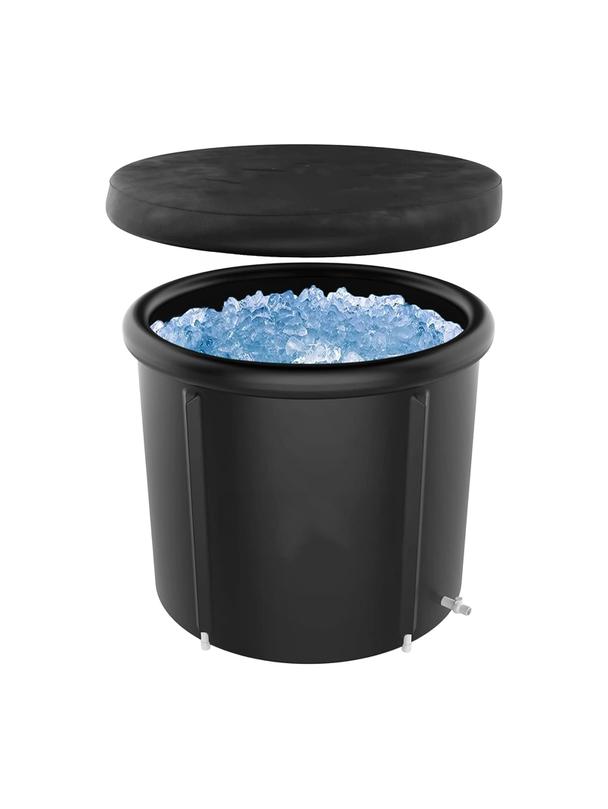 Składana przenośna dmuchana wanna balia do kąpieli morsowania 80 x 79 cm czarna